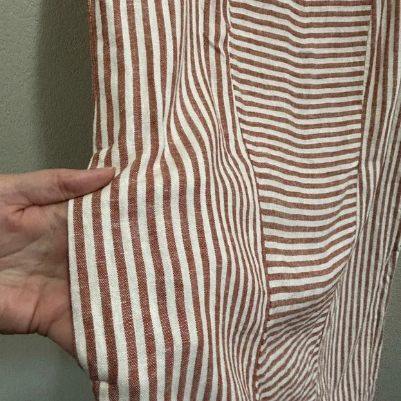 Harper Orange and White Striped Dress with Button Back - Picture 7 of 11